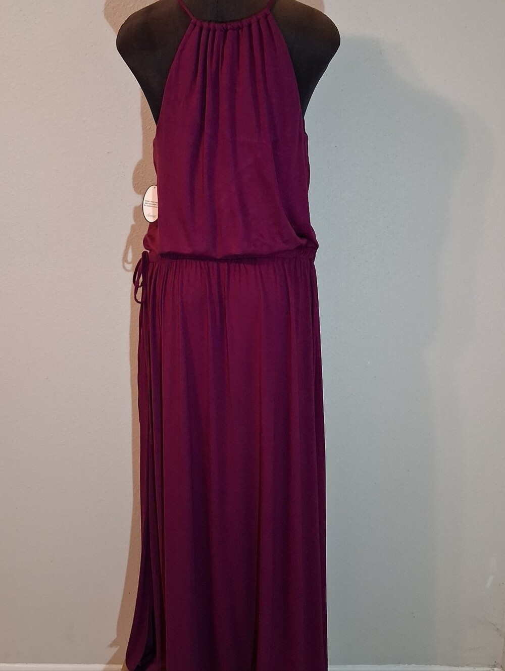 Soma Wknd Halter Maxi Bra Dress Purple Moon Size XL Date Night Feminine - Picture 3 of 10